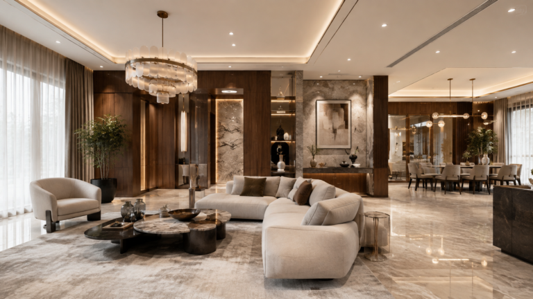 Luxury Interior Designer in Guwahati creating a sophisticated contemporary home interior