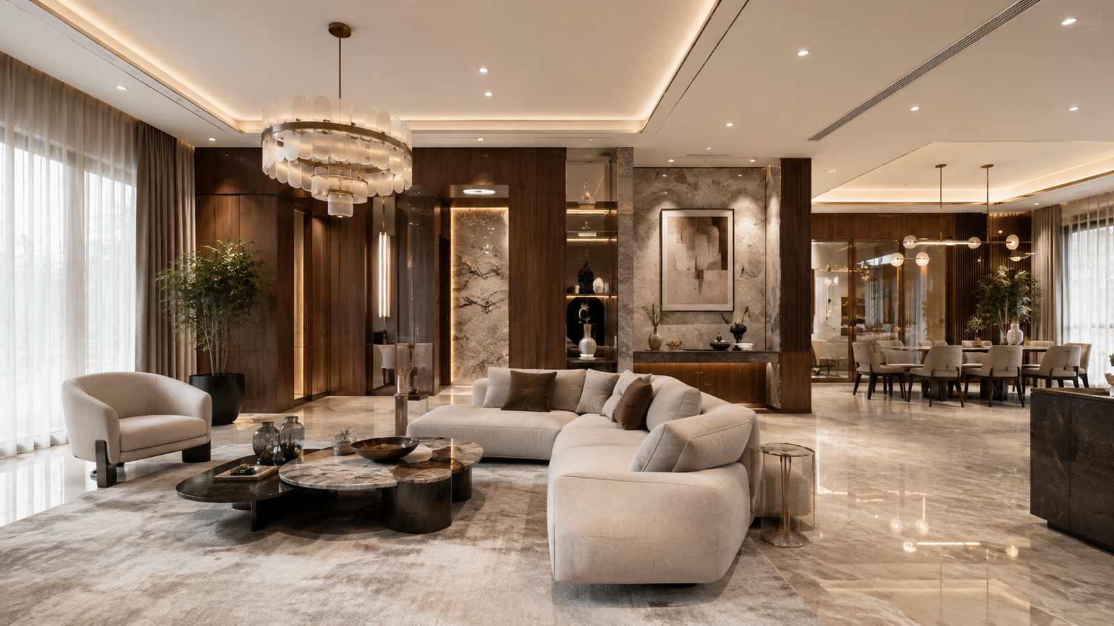 Luxury Interior Designer in Guwahati creating a sophisticated contemporary home interior