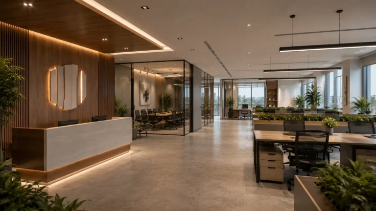 Office Interior Designer in Guwahati creating a modern professional corporate workspace