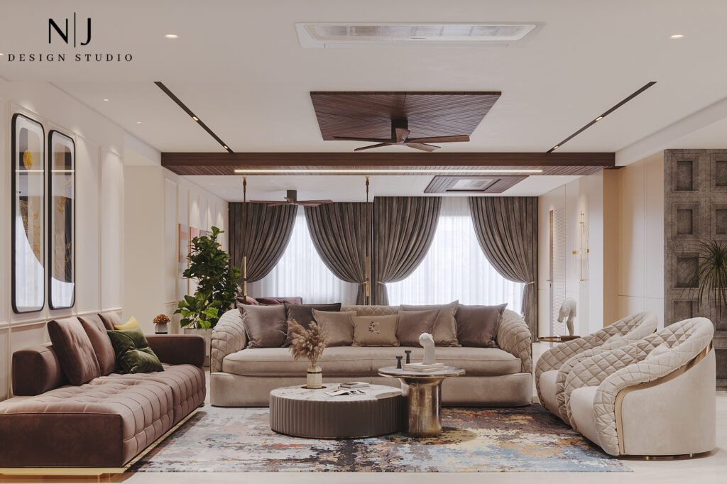 Modern living room interior decoration in Guwahati