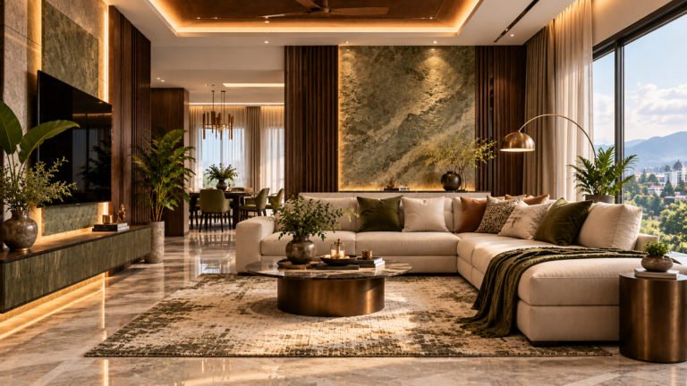 Modern luxury interior design for an Indian home in Guwahati