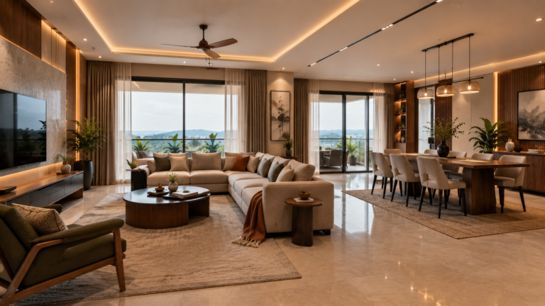 Contemporary home interior designed by an interior decorator in Guwahati